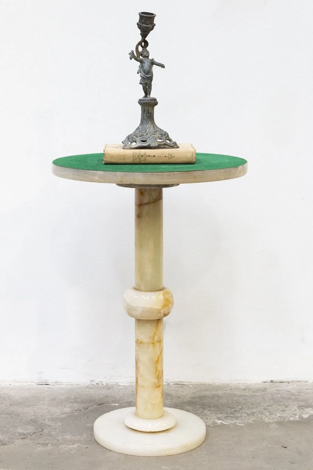Column coffee table in Onyx, 1950s 6