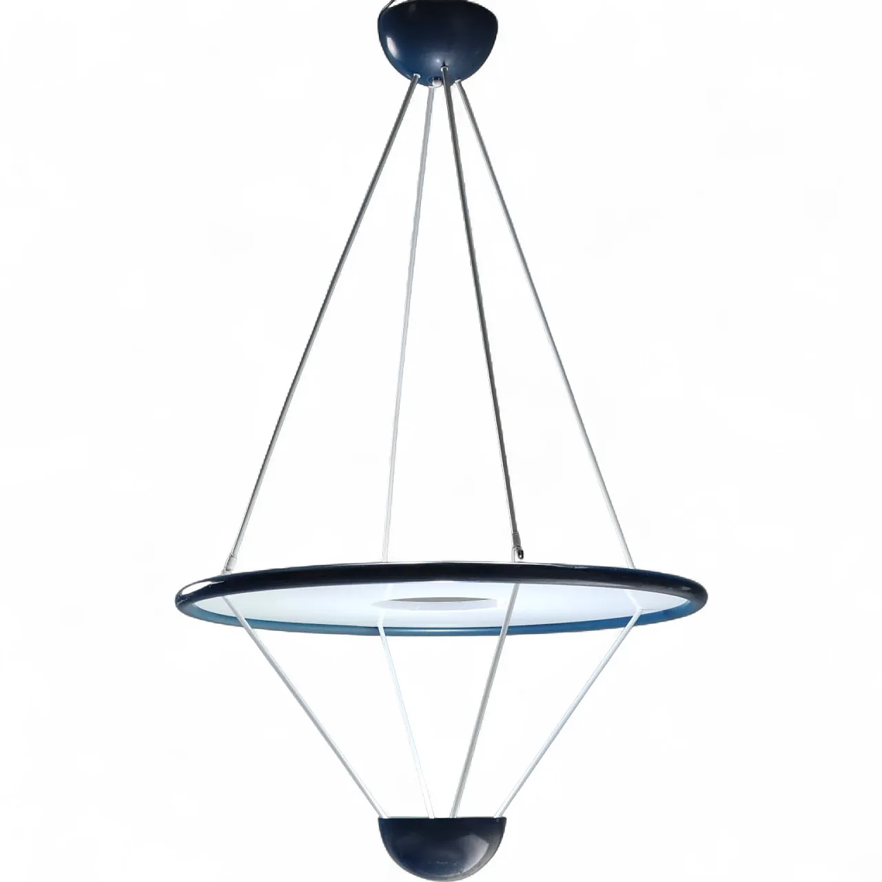 Chandelier in metal, 1980s 11