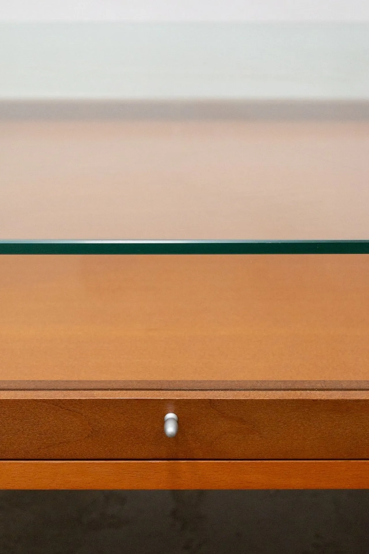 Wood and glass coffee table with Noticeboard drawer, 2000s 10