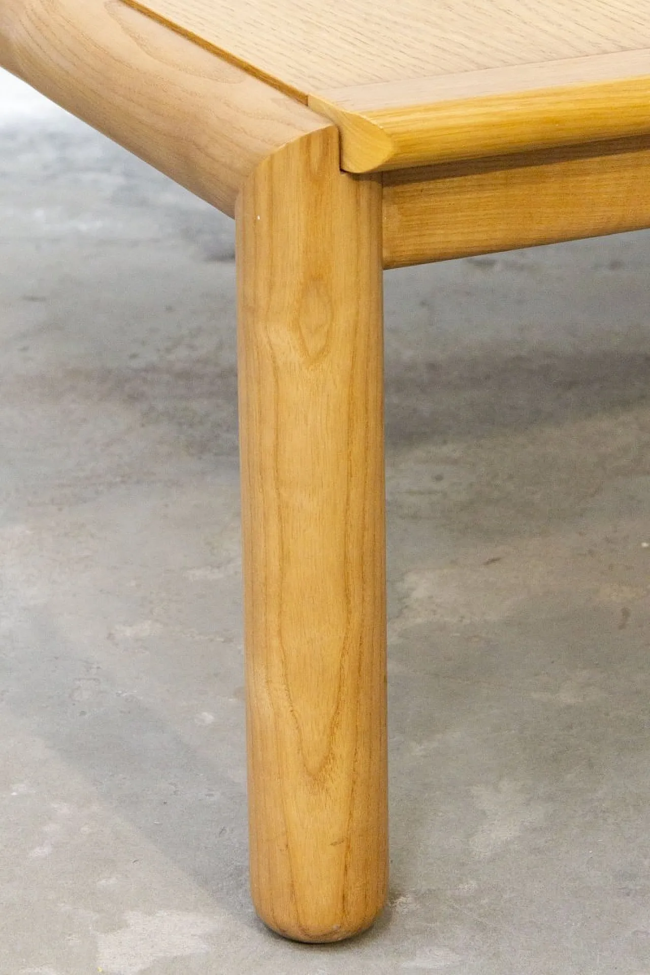 Square coffee table in ash, 1980s 2
