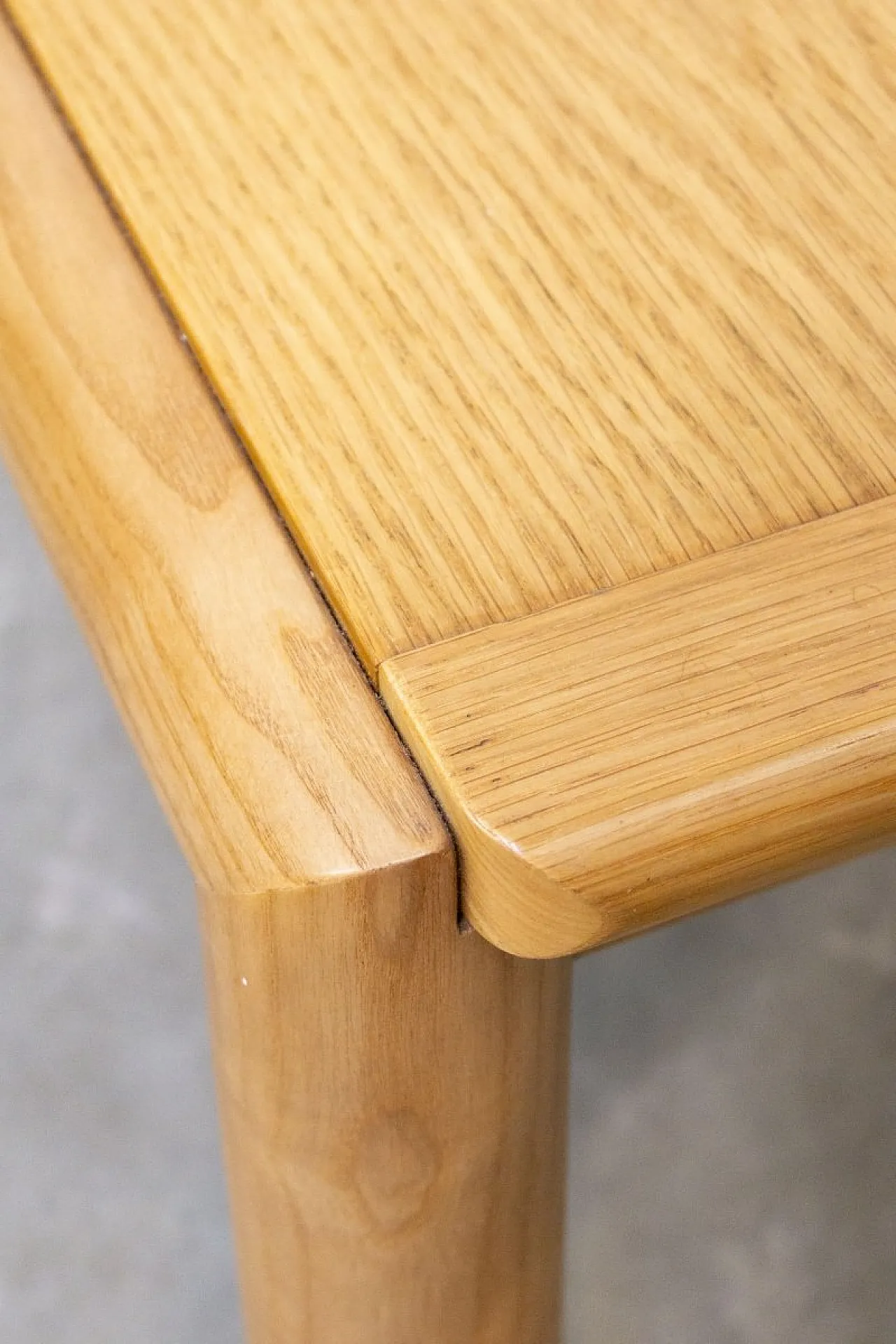 Square coffee table in ash, 1980s 3