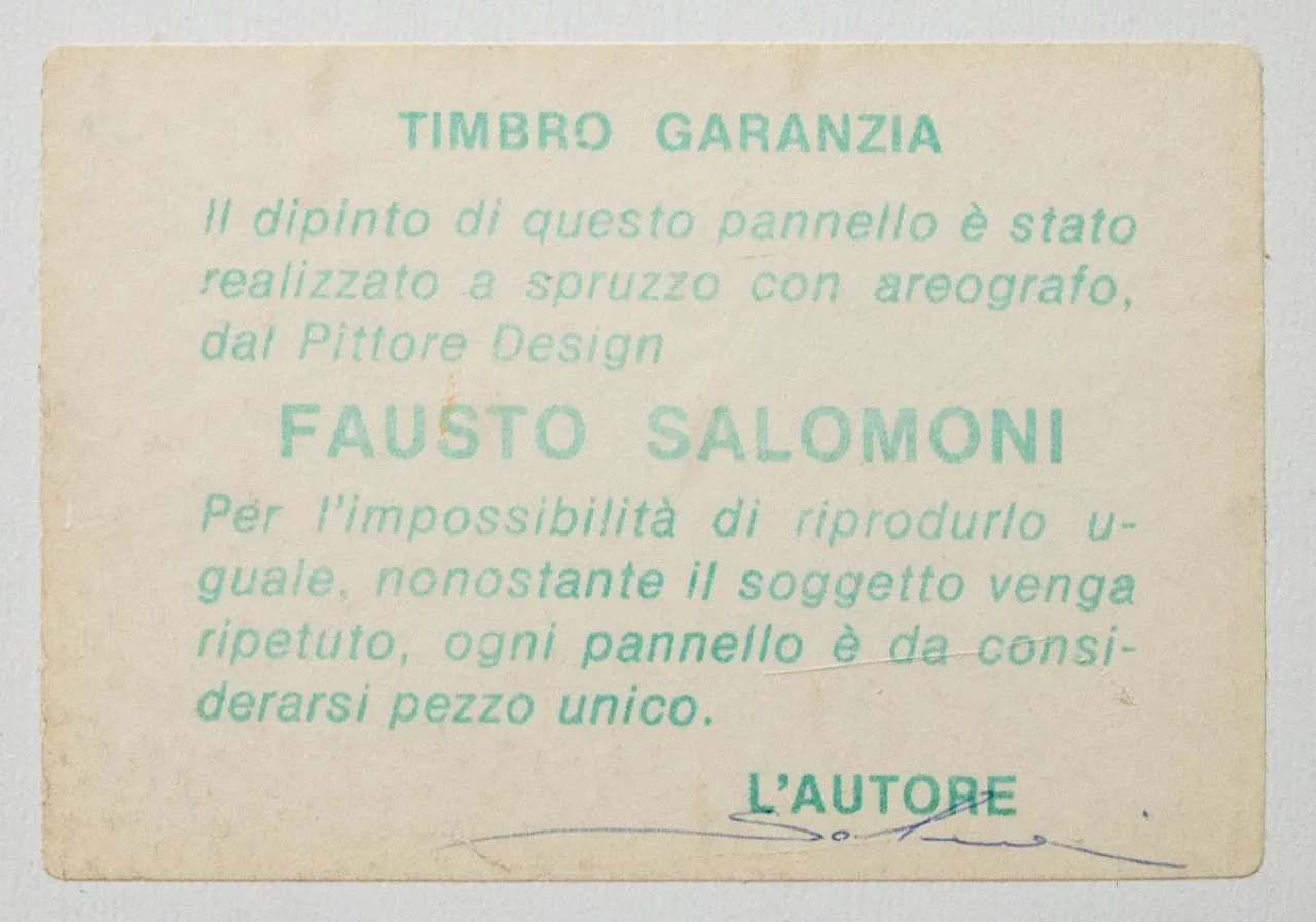 Fausto Salomoni, Composizione, Pittura su tavola, anni '80 3