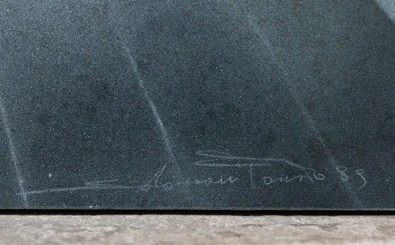 Fausto Salomoni, Composizione, pittura su tavola, anni '80 2