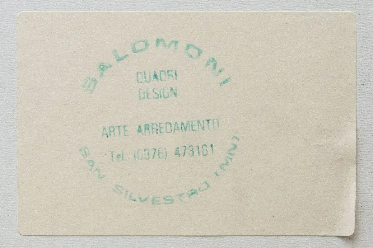 Fausto Salomoni, Composizione, pittura su tavola, anni '80 3