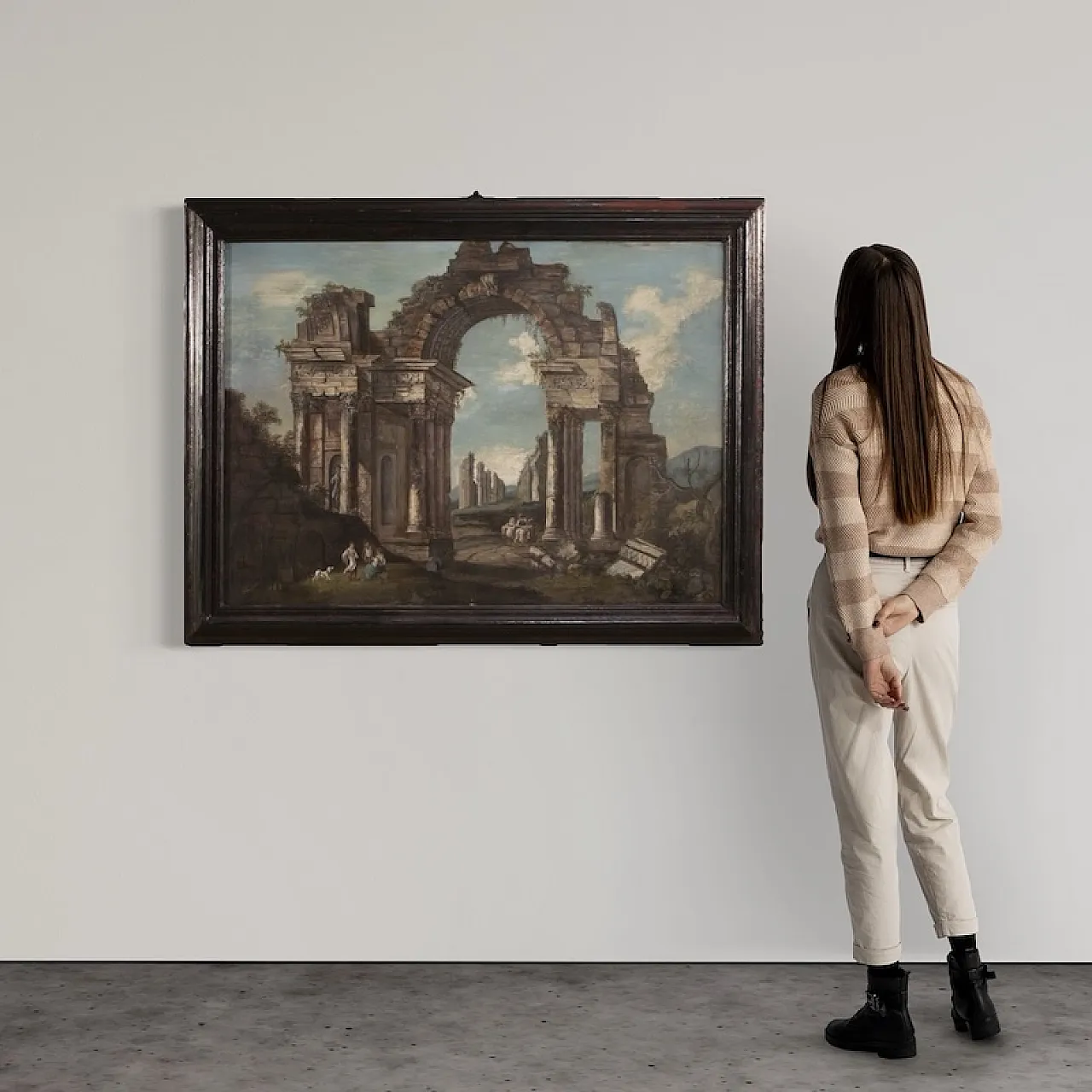 Italian architectural capriccio painting from the 20th century 2