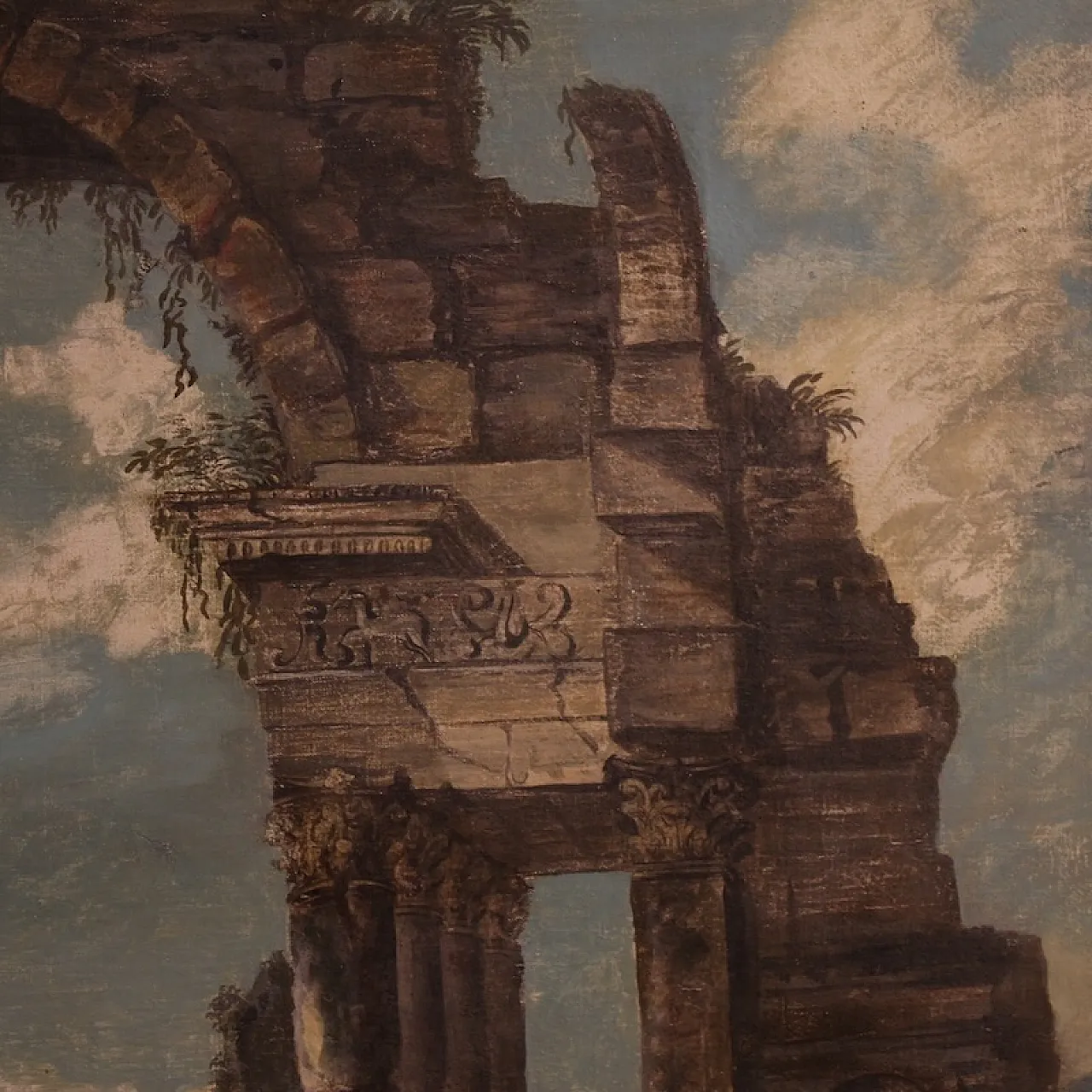 Italian architectural capriccio painting from the 20th century 12