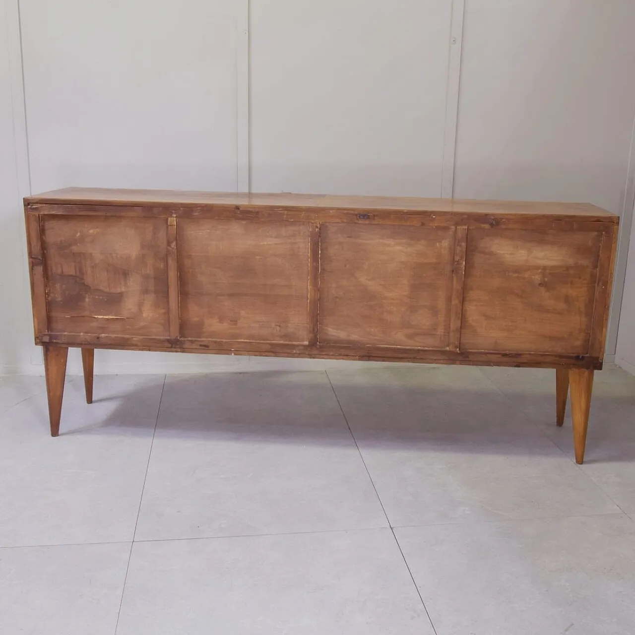 Walnut sideboard with checkerboard marquetry attr. to Paolo Buffa,1950 13