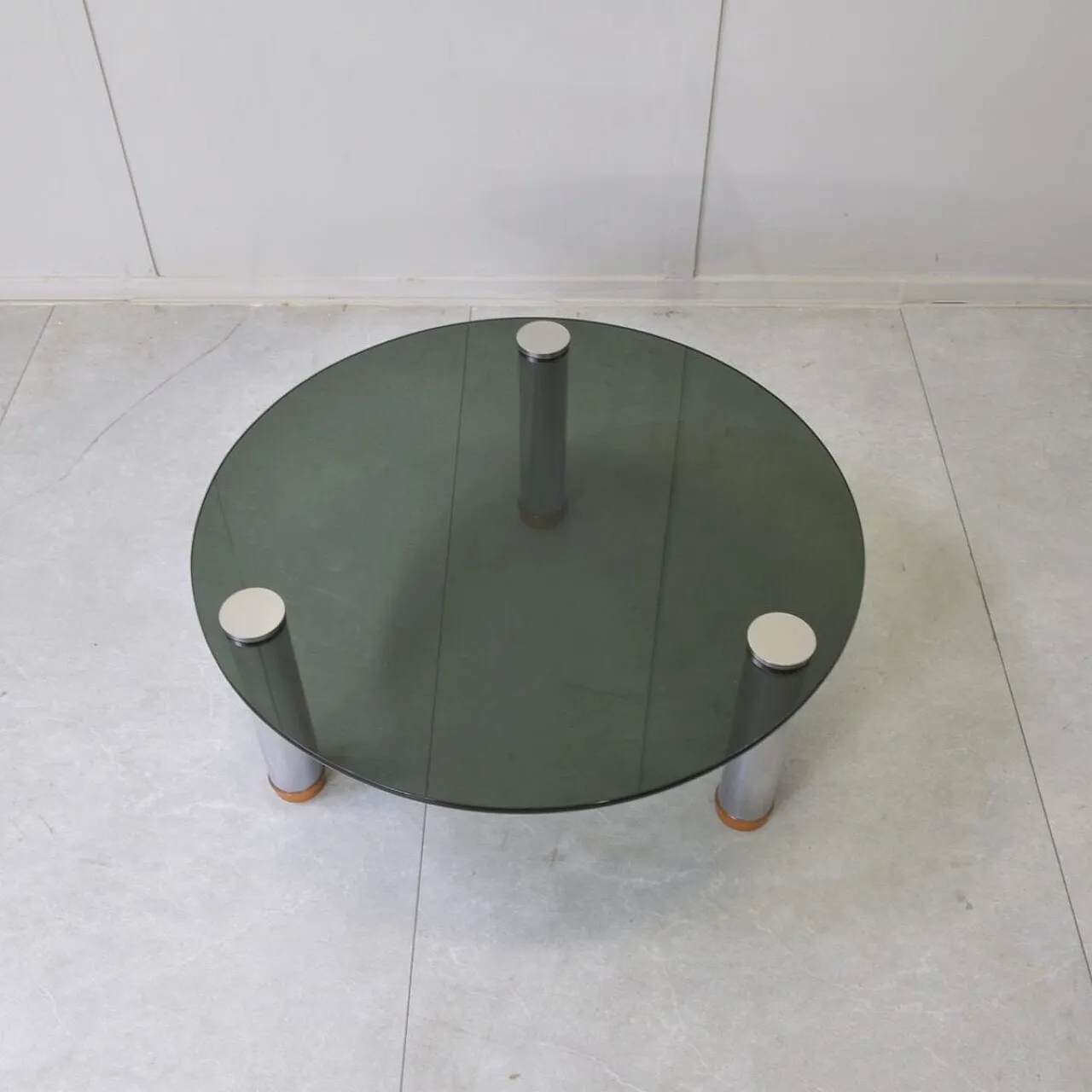 Table in smoked glass and steel by M.Zanuso for Zanotta Marcuso, 1970s 5