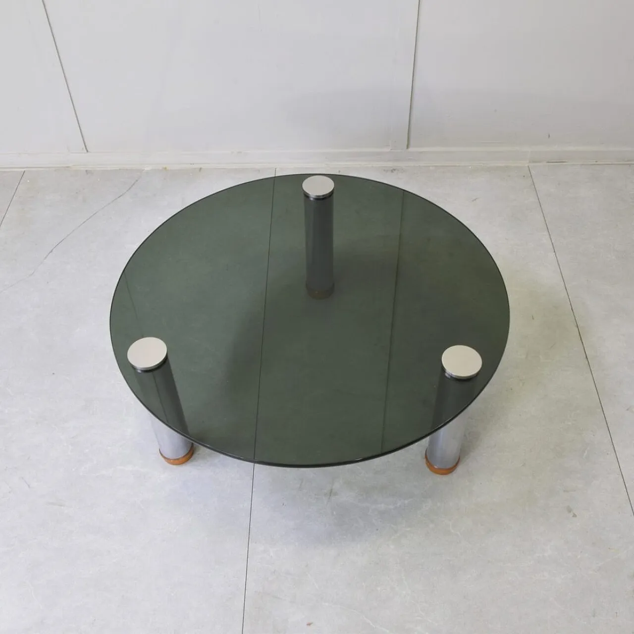 Table in smoked glass and steel by M.Zanuso for Zanotta Marcuso, 1970s 6