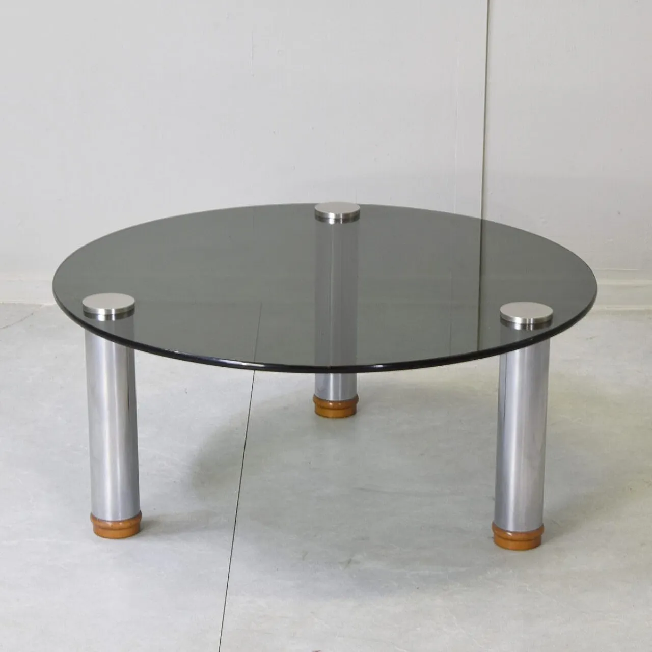 Table in smoked glass and steel by M.Zanuso for Zanotta Marcuso, 1970s 7