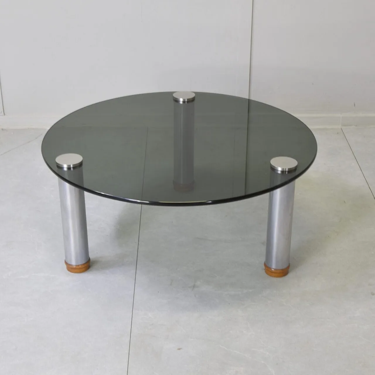Table in smoked glass and steel by M.Zanuso for Zanotta Marcuso, 1970s 8