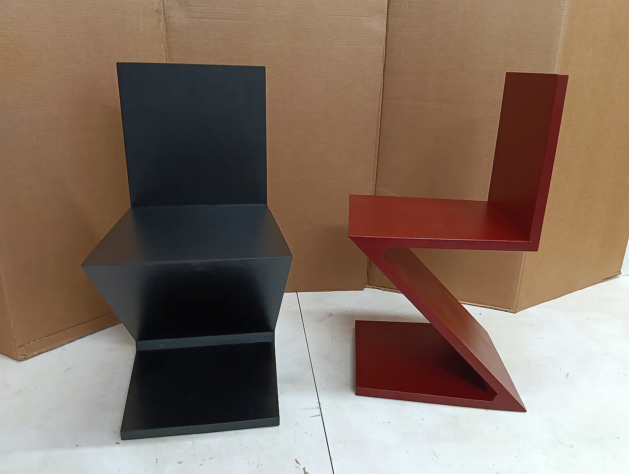 Sedia Zig Zag laccata di Thomas Gerrit Rietveld per Alivar, 2000 4