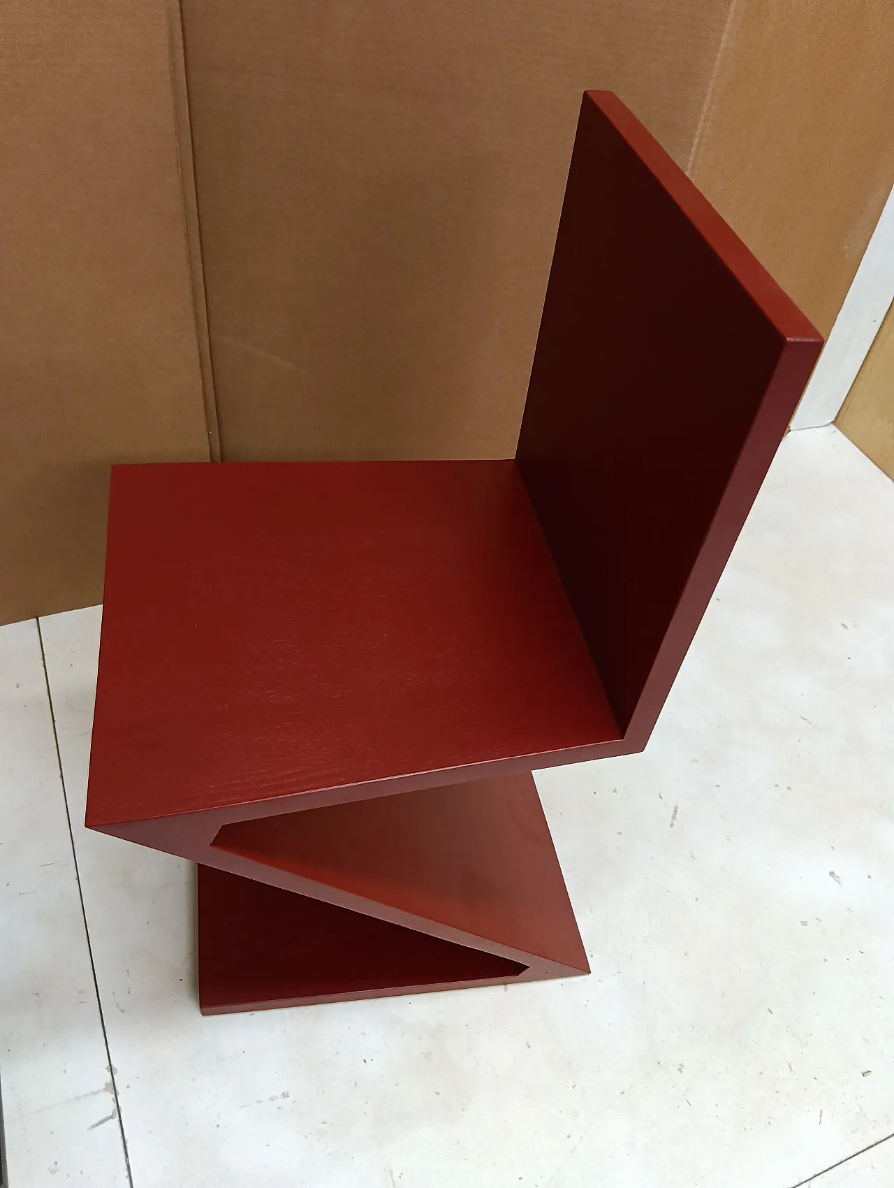Sedia Zig Zag laccata di Thomas Gerrit Rietveld per Alivar, 2000 8