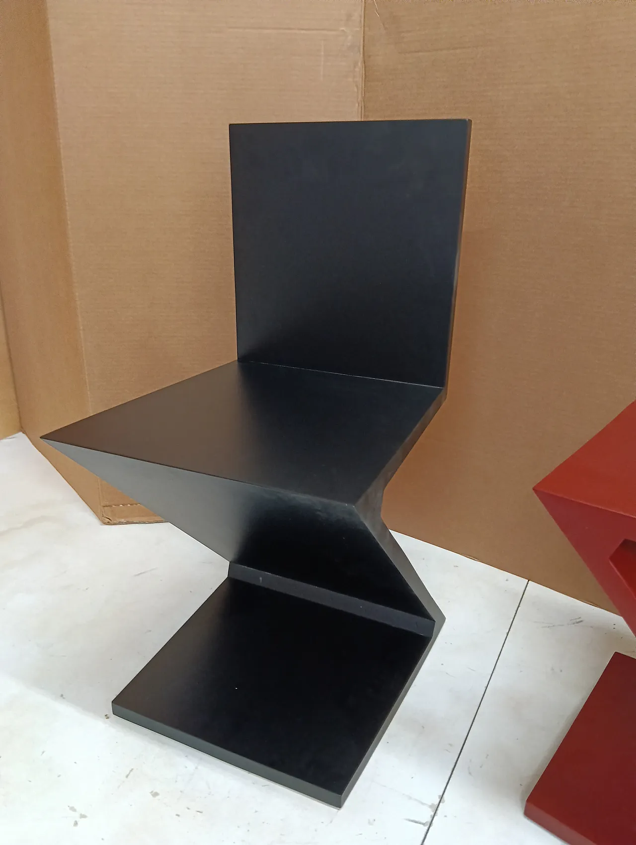 Sedia Zig Zag laccata di Thomas Gerrit Rietveld per Alivar, 2000 10