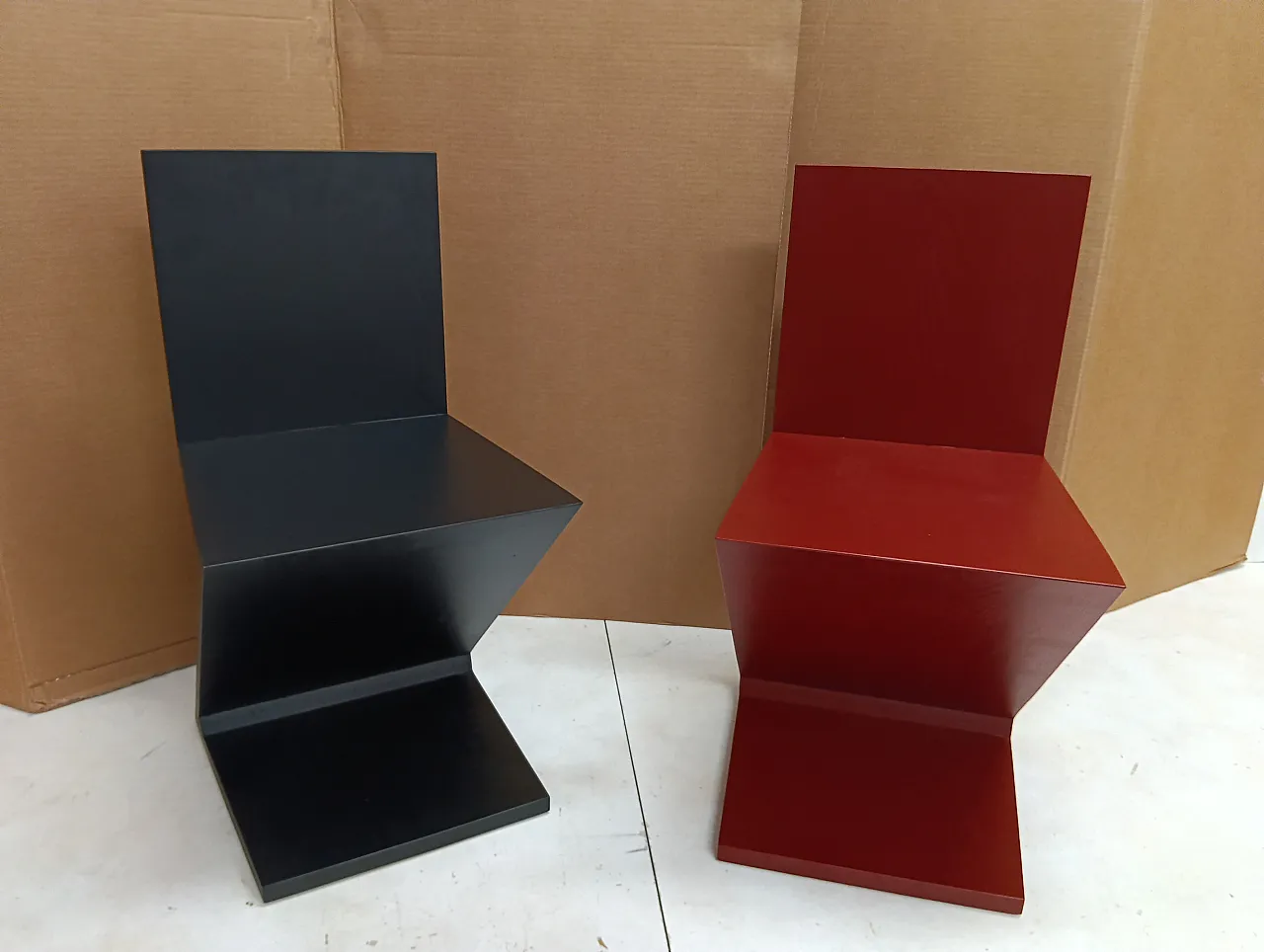 Sedia Zig Zag laccata di Thomas Gerrit Rietveld per Alivar, 2000 11
