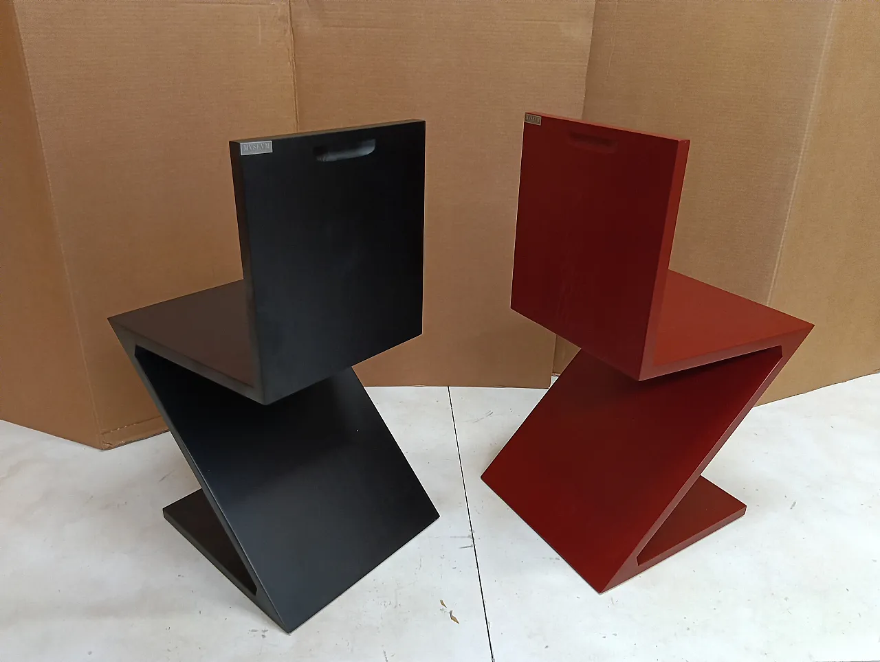 Sedia Zig Zag laccata di Thomas Gerrit Rietveld per Alivar, 2000 27