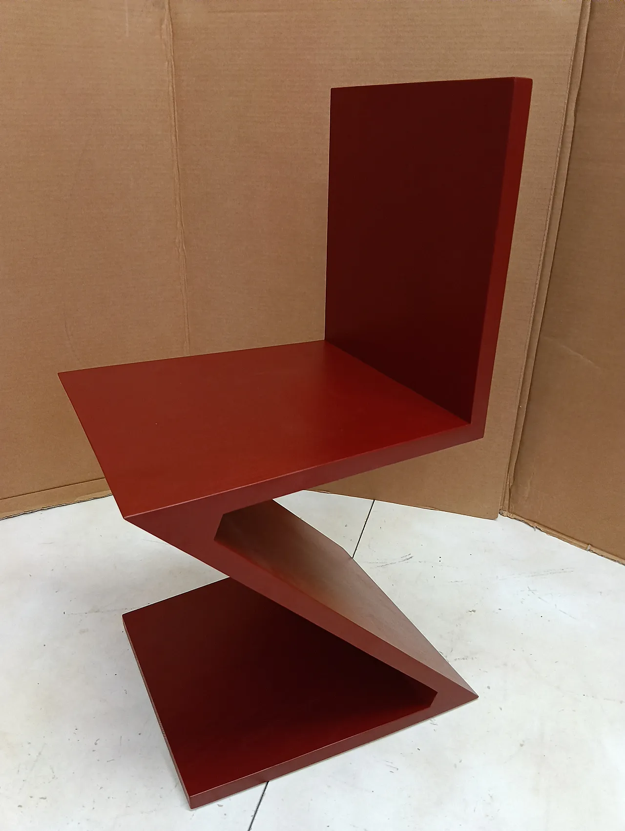 Sedia Zig Zag laccata di Thomas Gerrit Rietveld per Alivar, 2000 58