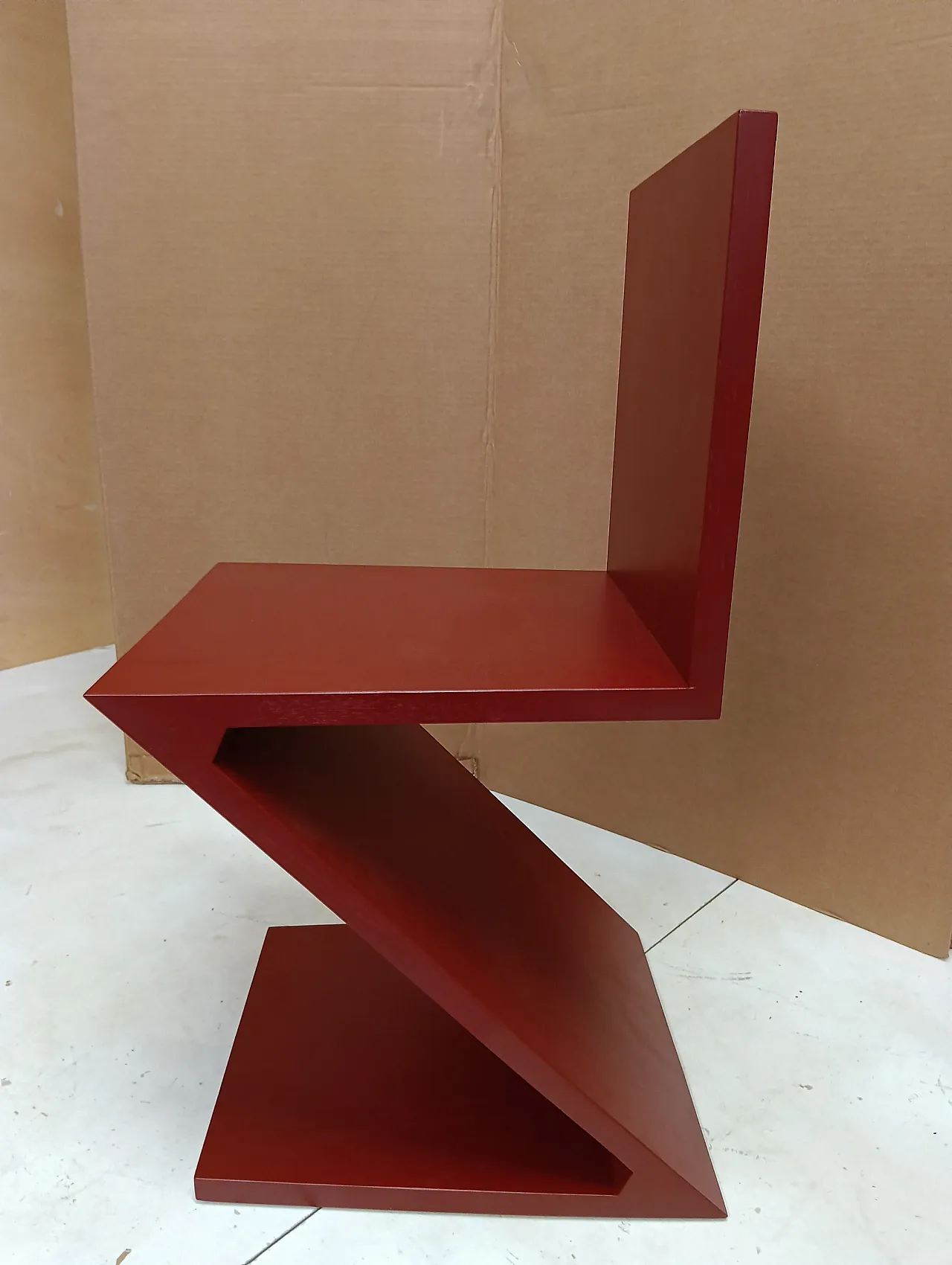 Sedia Zig Zag laccata di Thomas Gerrit Rietveld per Alivar, 2000 70