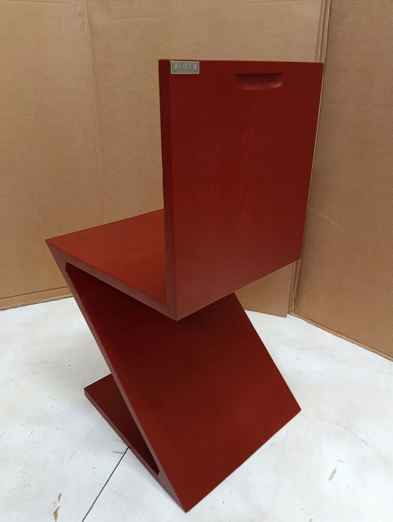 Sedia Zig Zag laccata di Thomas Gerrit Rietveld per Alivar, 2000 81