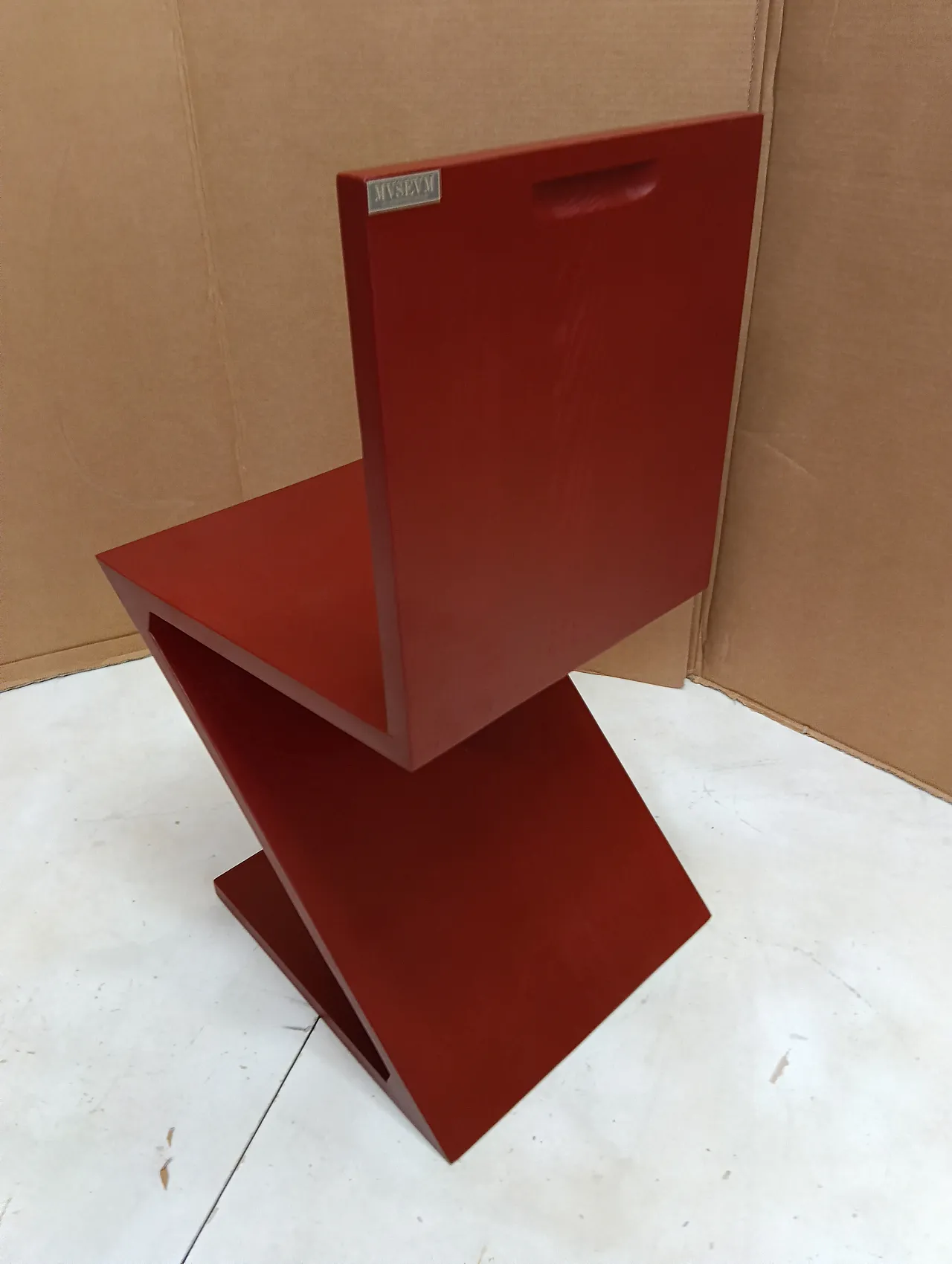 Sedia Zig Zag laccata di Thomas Gerrit Rietveld per Alivar, 2000 82