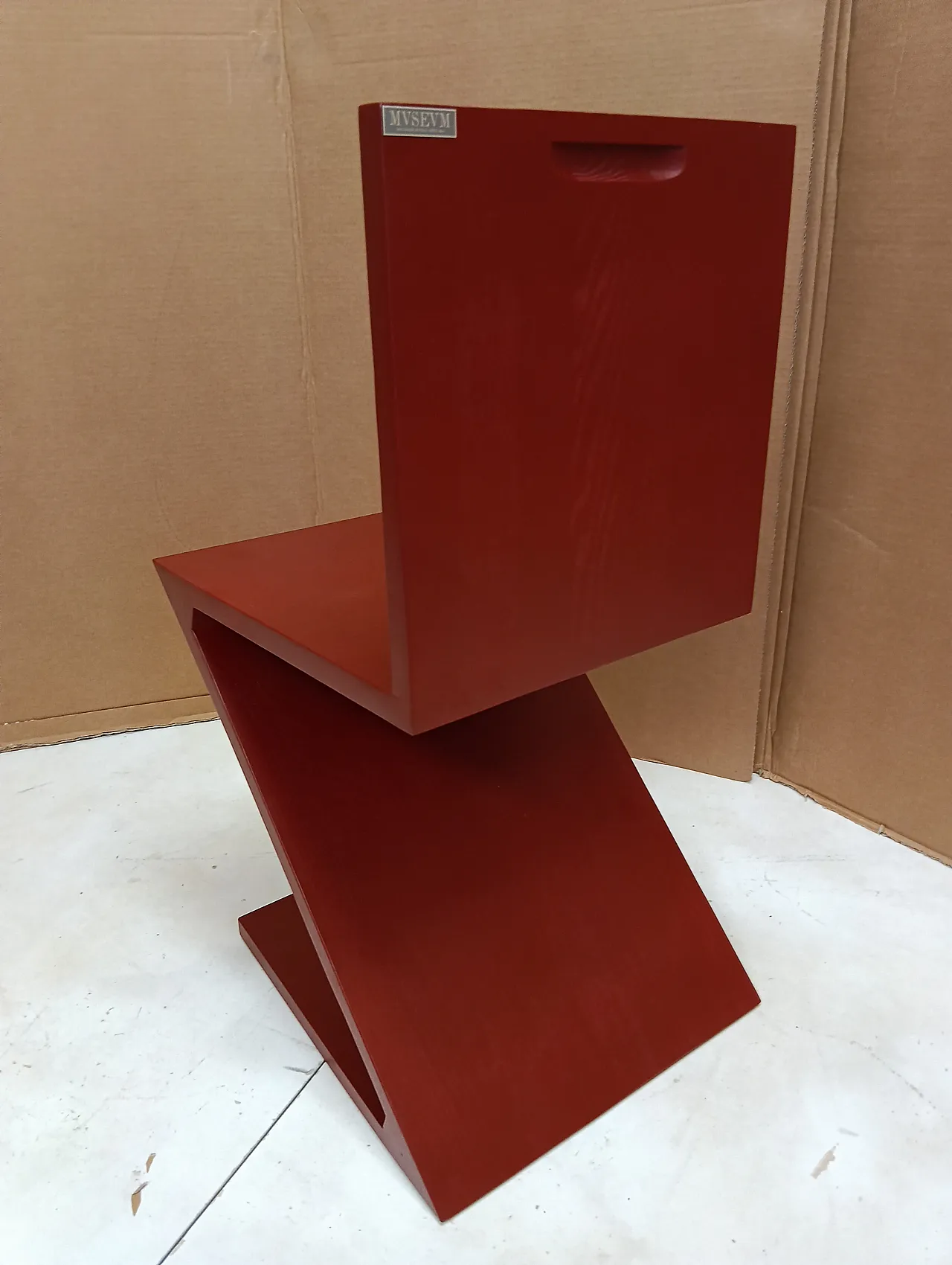 Sedia Zig Zag laccata di Thomas Gerrit Rietveld per Alivar, 2000 84