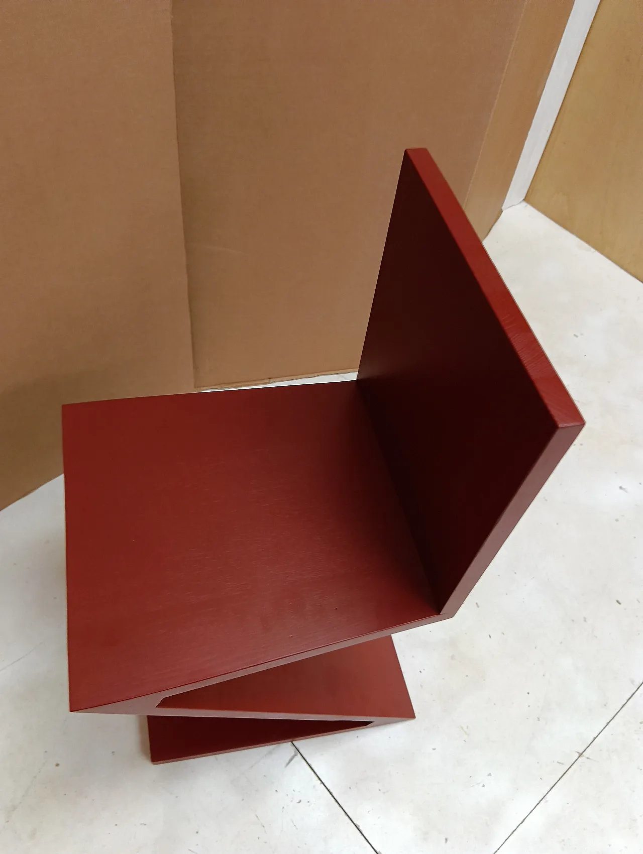 Sedia Zig Zag laccata di Thomas Gerrit Rietveld per Alivar, 2000 86