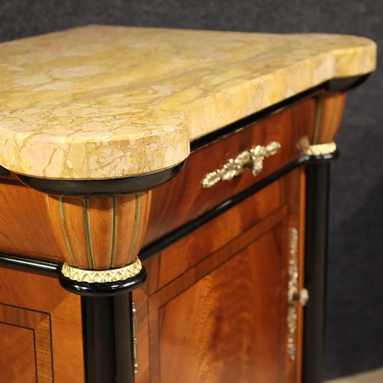 Pair of Italian bedside tables marble top, 20th century 11