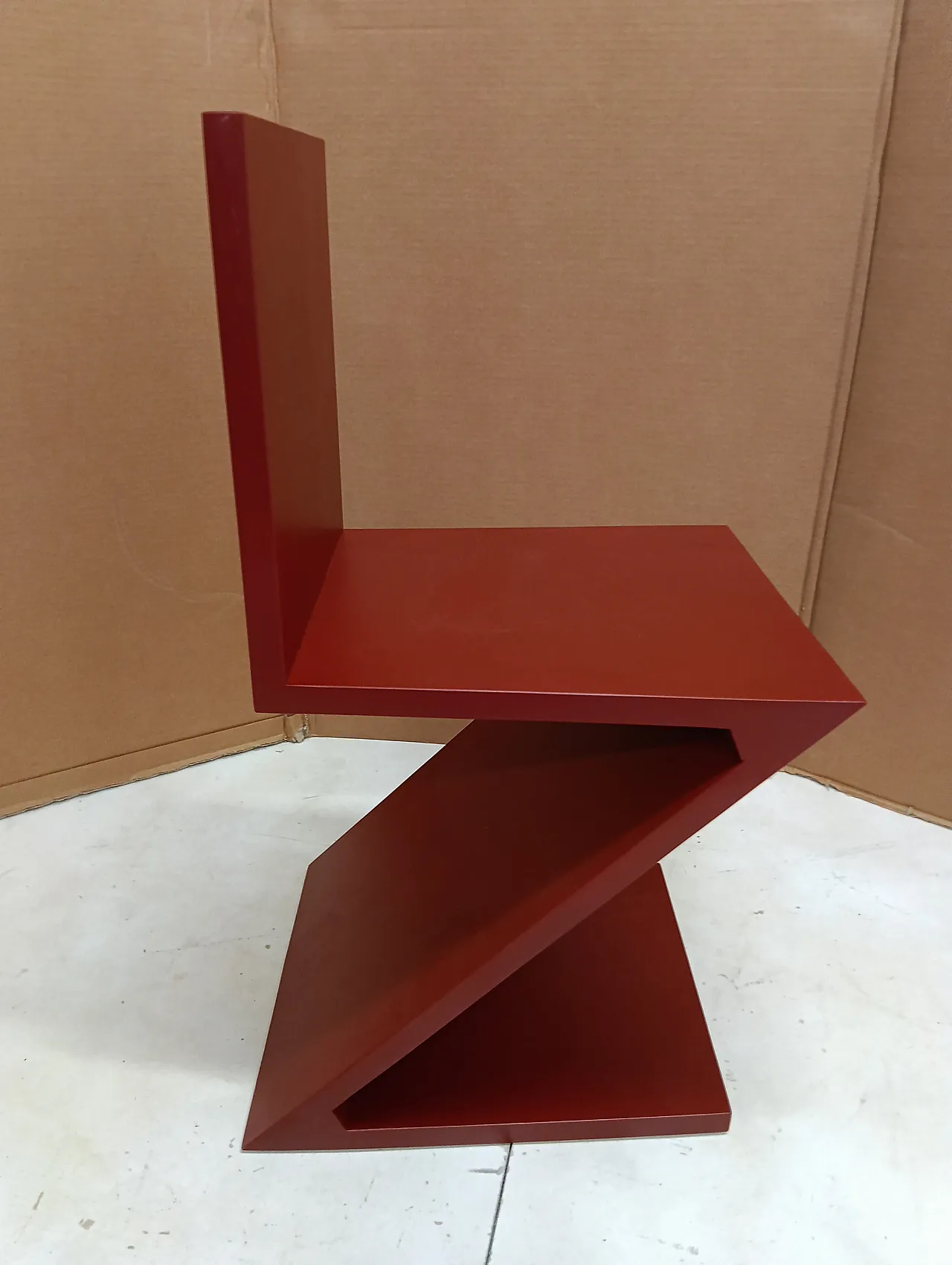 Sedia Zig Zag laccata di Thomas Gerrit Rietveld per Alivar, 2000 98