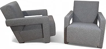 Poltrone 637 Utrecht di Cassina n Lana pettinata Grigio, anni 2000