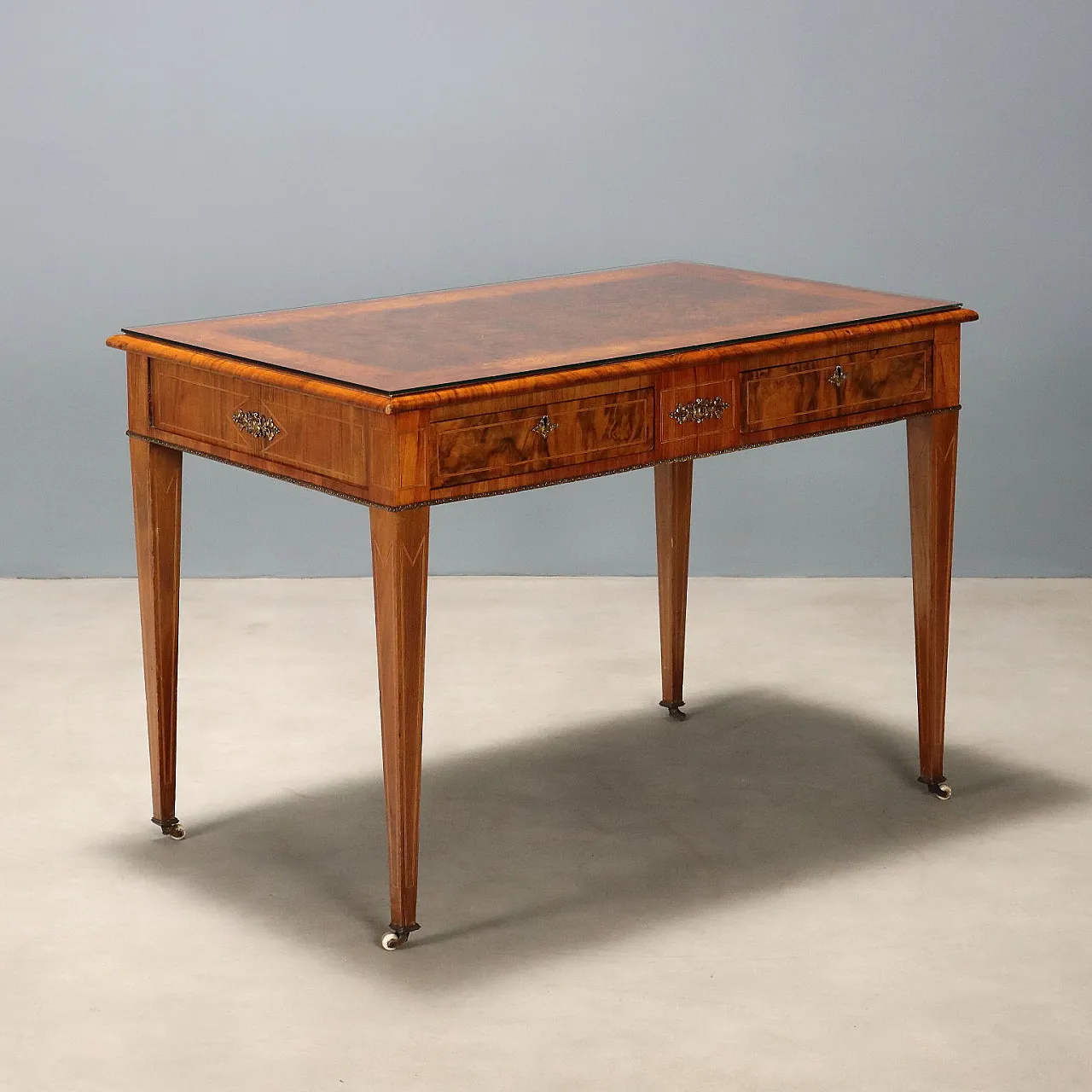 Open desk in Bois de Rose, walnut and mahogany, 19th century 1