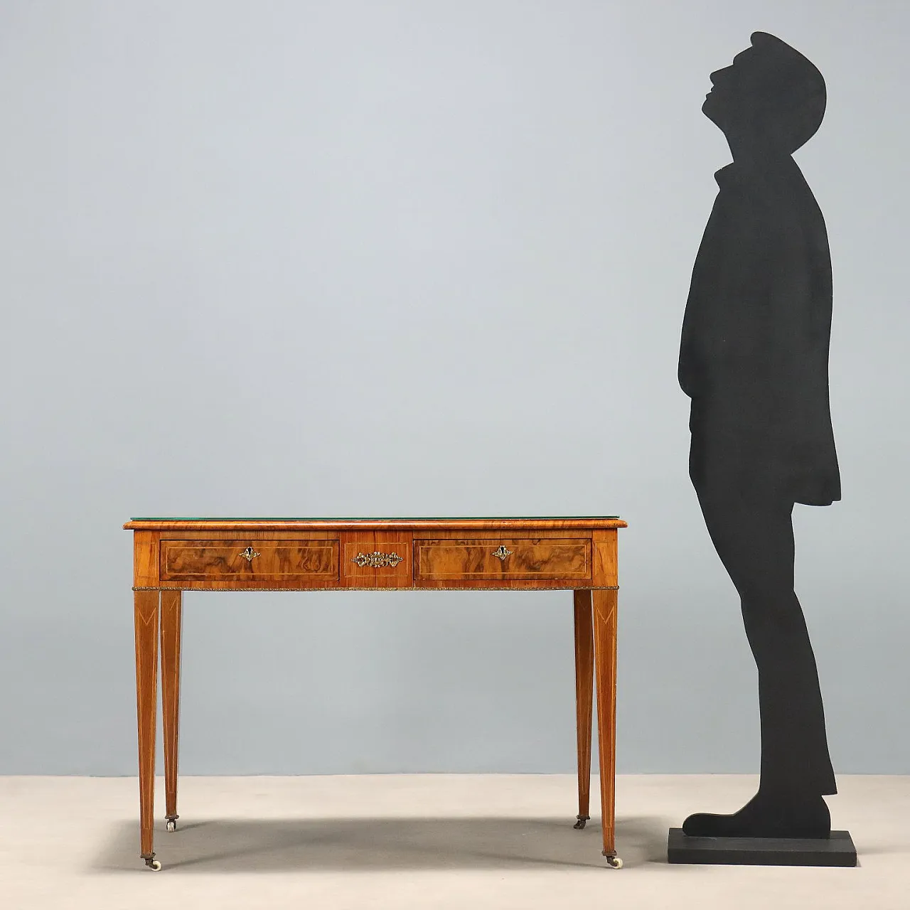 Open desk in Bois de Rose, walnut and mahogany, 19th century 3