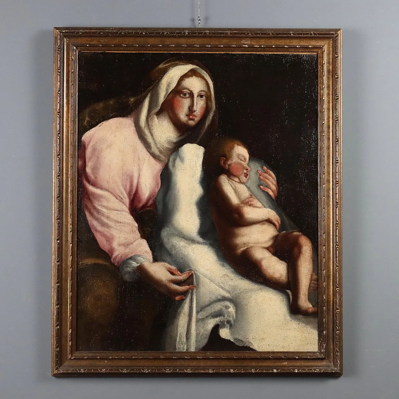 Madonna con Bambino Addormentato, olio su tela, '700 1