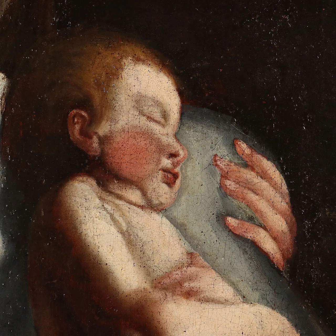 Madonna con Bambino Addormentato, olio su tela, '700 5