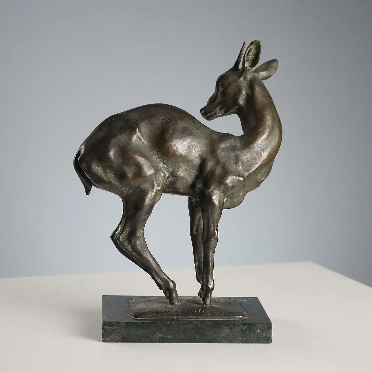Fawn bronze sculpture by Nando Conti, 20th century 6