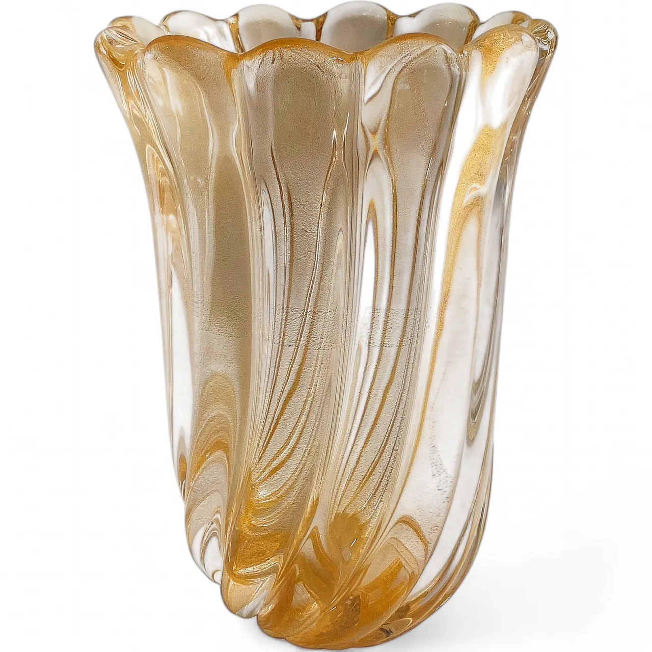 Murano Glass Vase by Archimede Seguso Signed, 80s 15