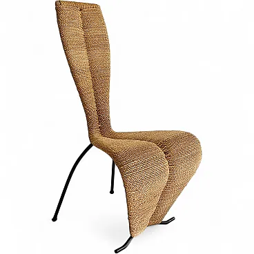Sedia in corda a forma di clessidra di Tom Dixon, anni '90
