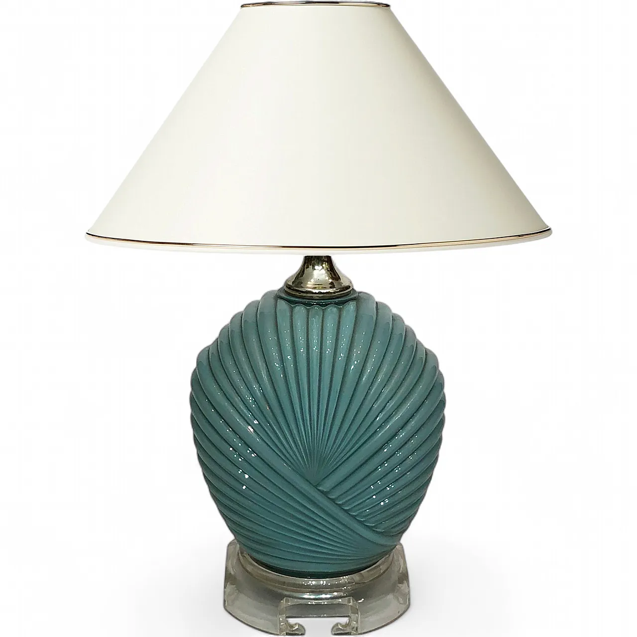 Dusty Blue Candy Table Lamp, 70s 11