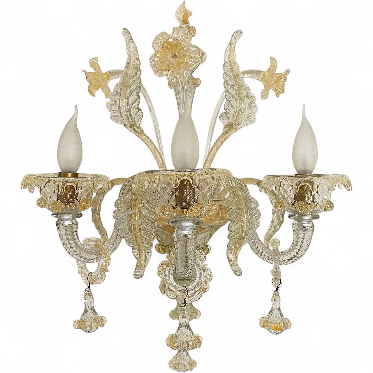 Venetian Murano Glass Wall Chandelier, 90s 11