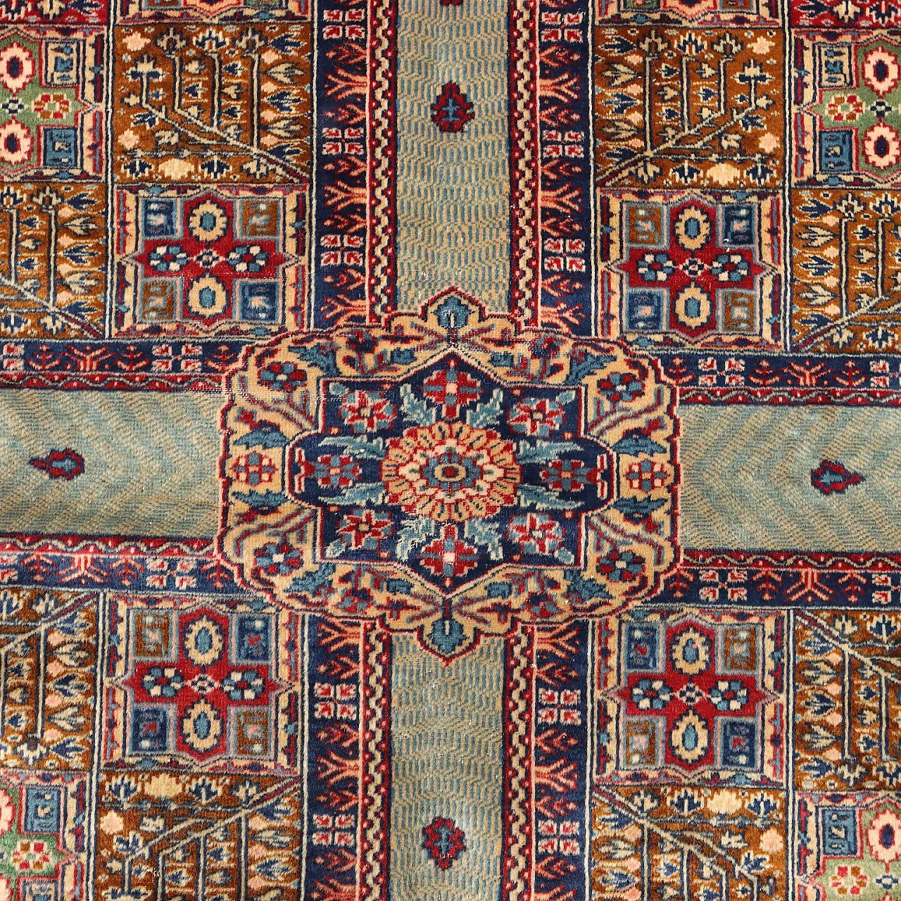 Jaipur rug in cotton and wool, extra-fine knot, handmade, 20th century 5
