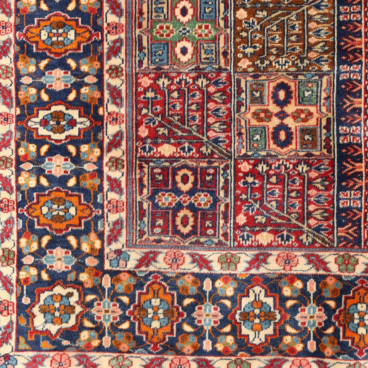Jaipur rug in cotton and wool, extra-fine knot, handmade, 20th century 6