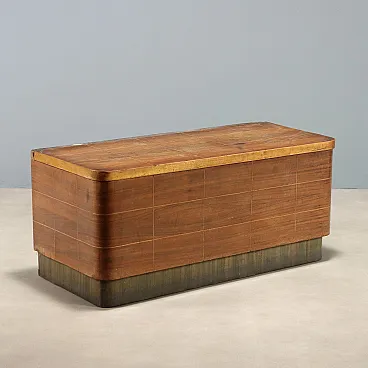 Cassapanca in legno di noce, anni '40