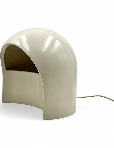 White ceramic table lamp, Italy 1970