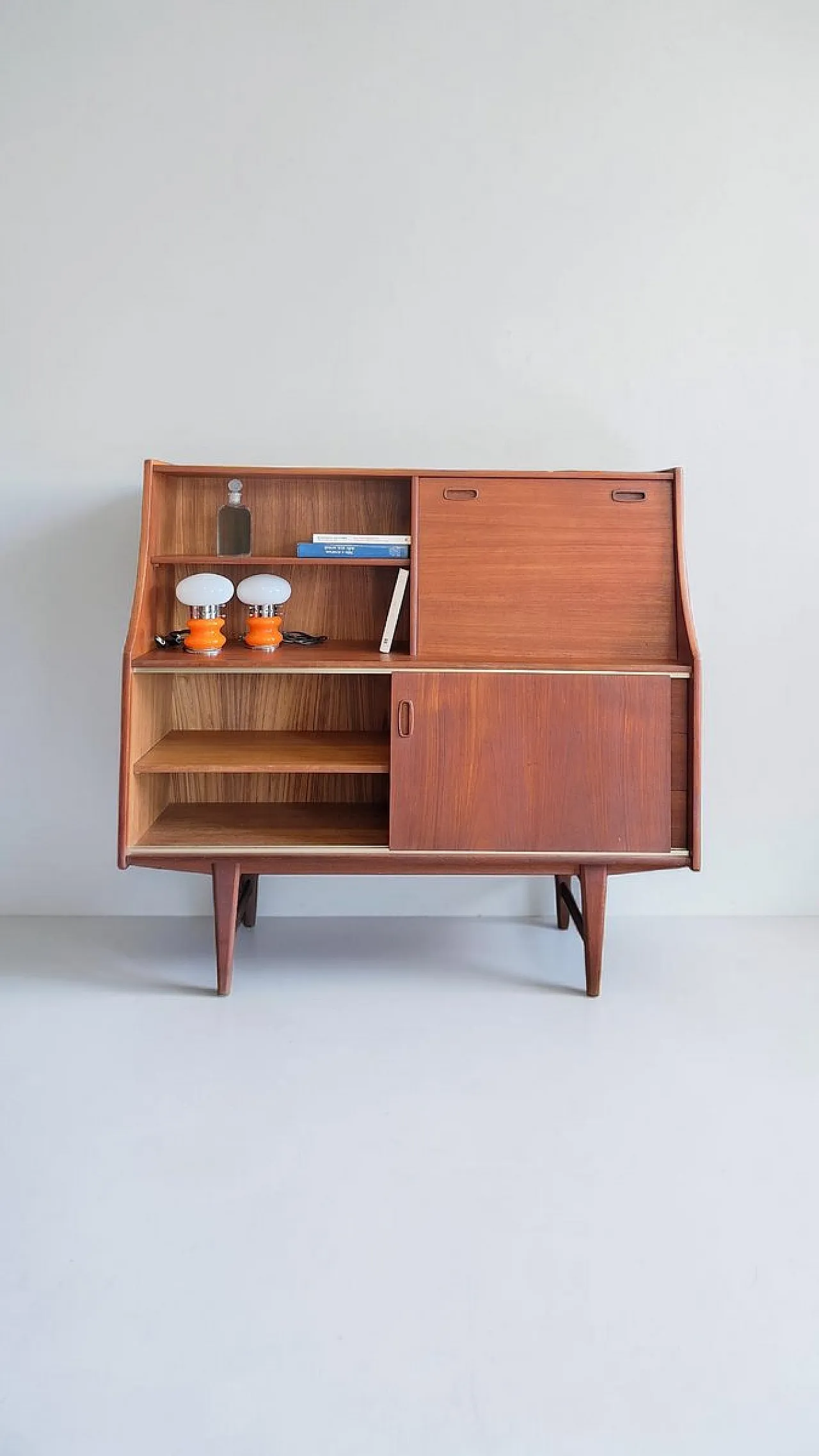 Teak highboard from Omer Lefevre Meubelfabriek, 1960s 3