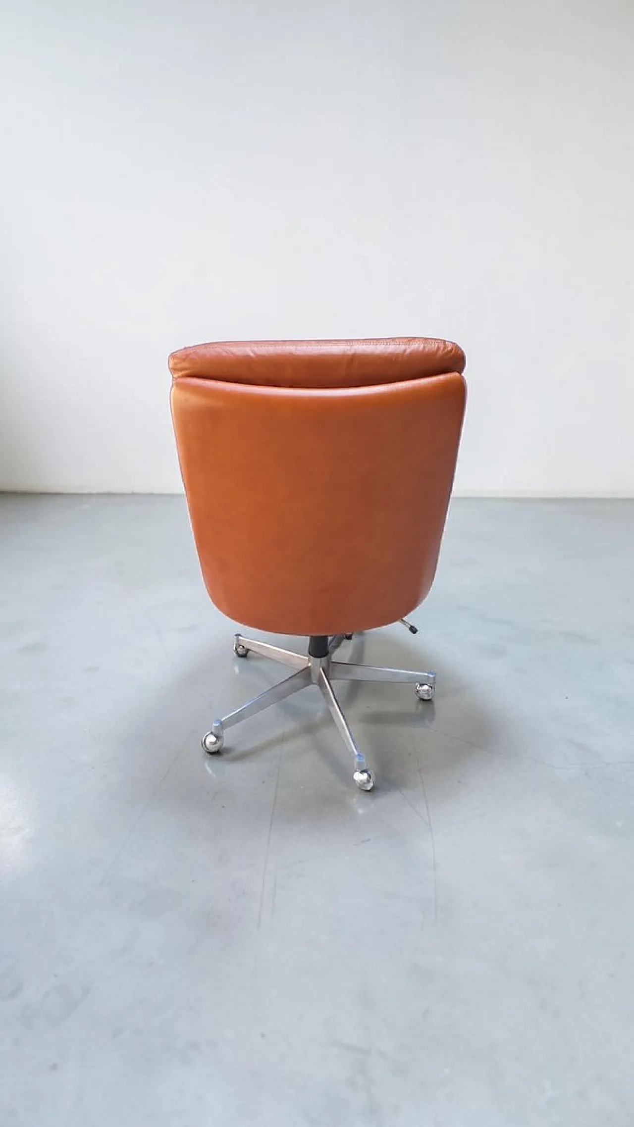Leather office chair by Ring Mekanikk, 1960s 4