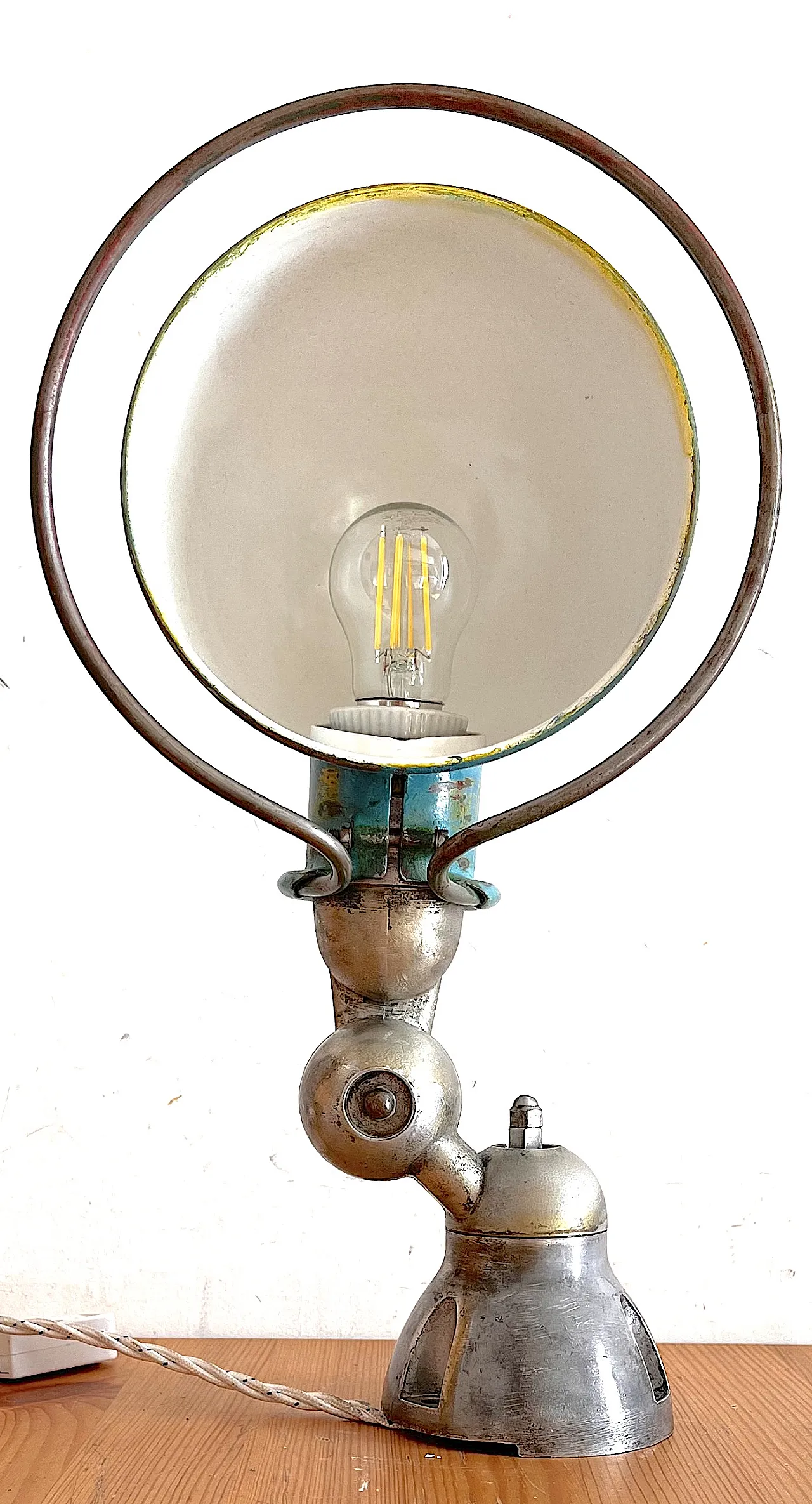 Industrial wall light by Jean-Louis Domecq for Jieldé, 1940s 4