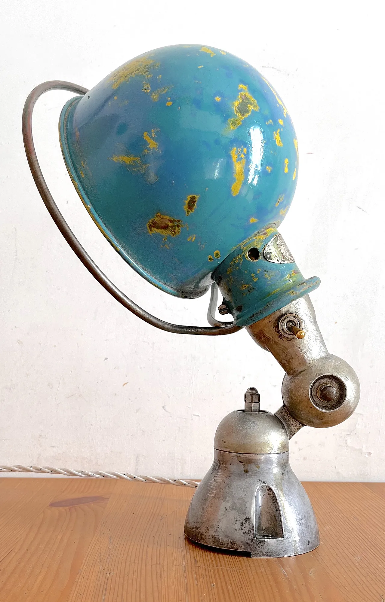 Industrial wall light by Jean-Louis Domecq for Jieldé, 1940s 9