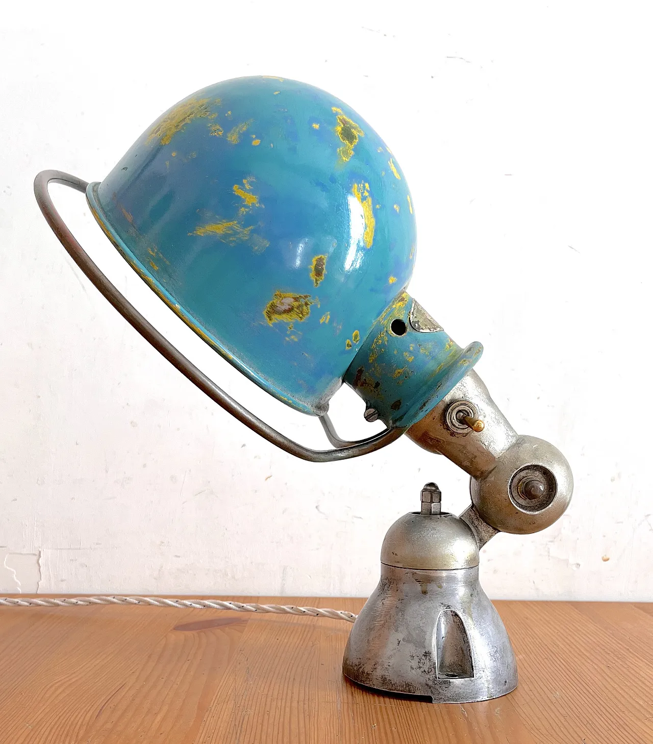 Industrial wall light by Jean-Louis Domecq for Jieldé, 1940s 10