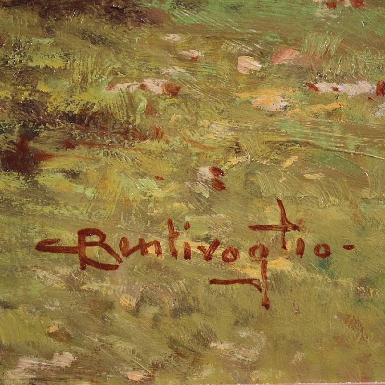Italian painting of mountain view Croda Rossa D'Ampezzo 4