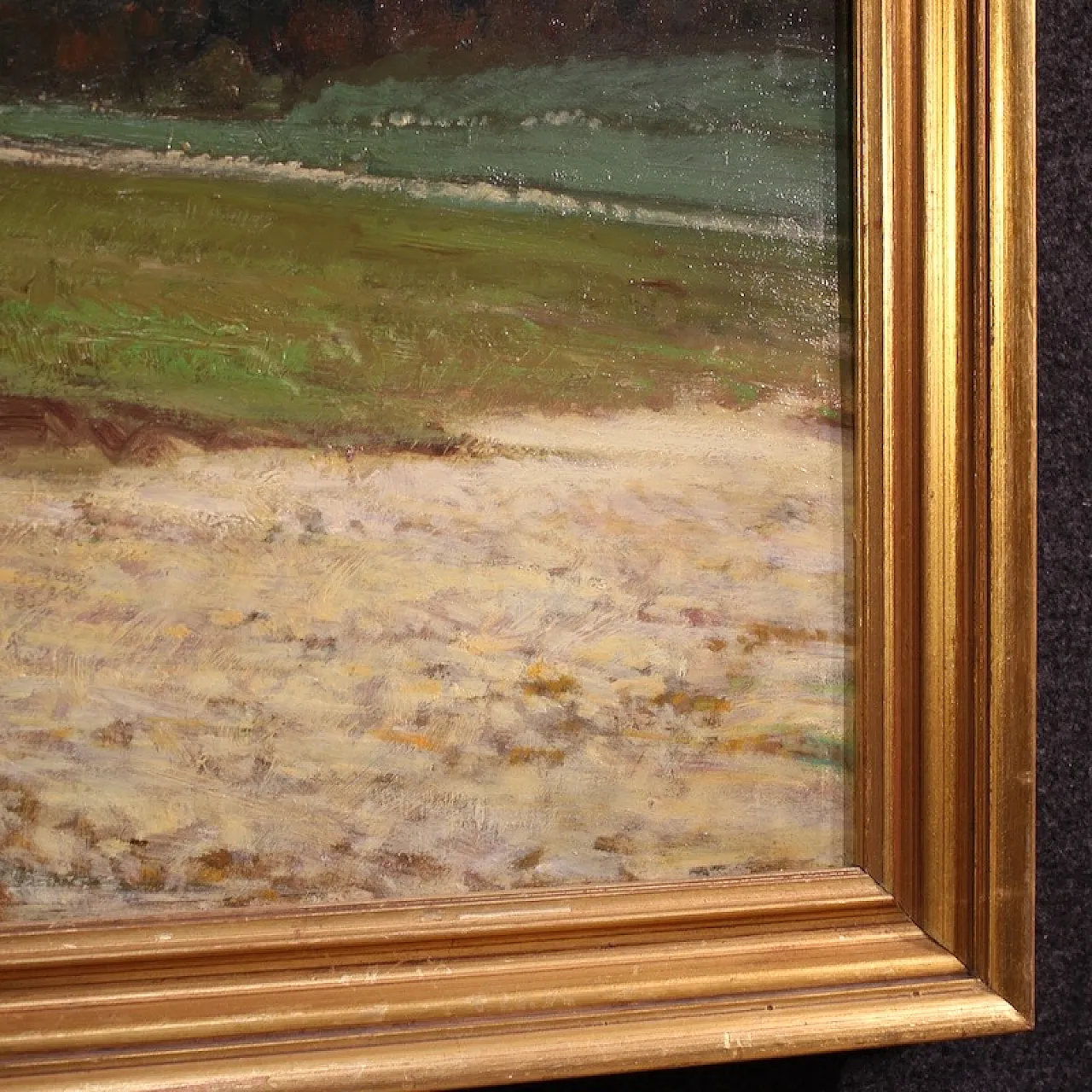 Italian painting of mountain view Croda Rossa D'Ampezzo 8