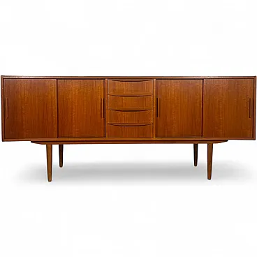 Sideboard danese a quattro cassetti in teak, anni ’60